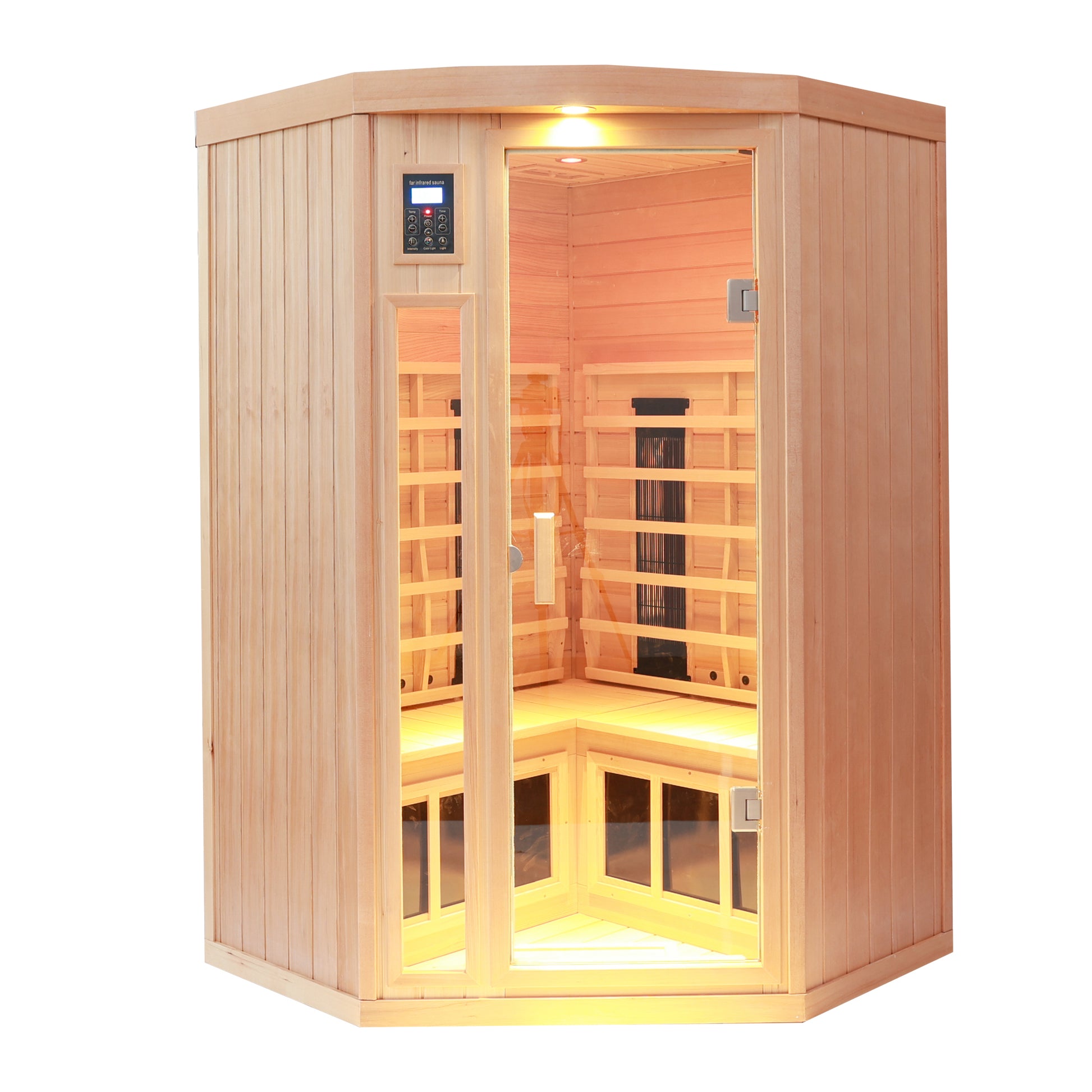 Hemlock Pentagonal Indoor Far Infrared Sauna Room Natural Wood Solid Wood