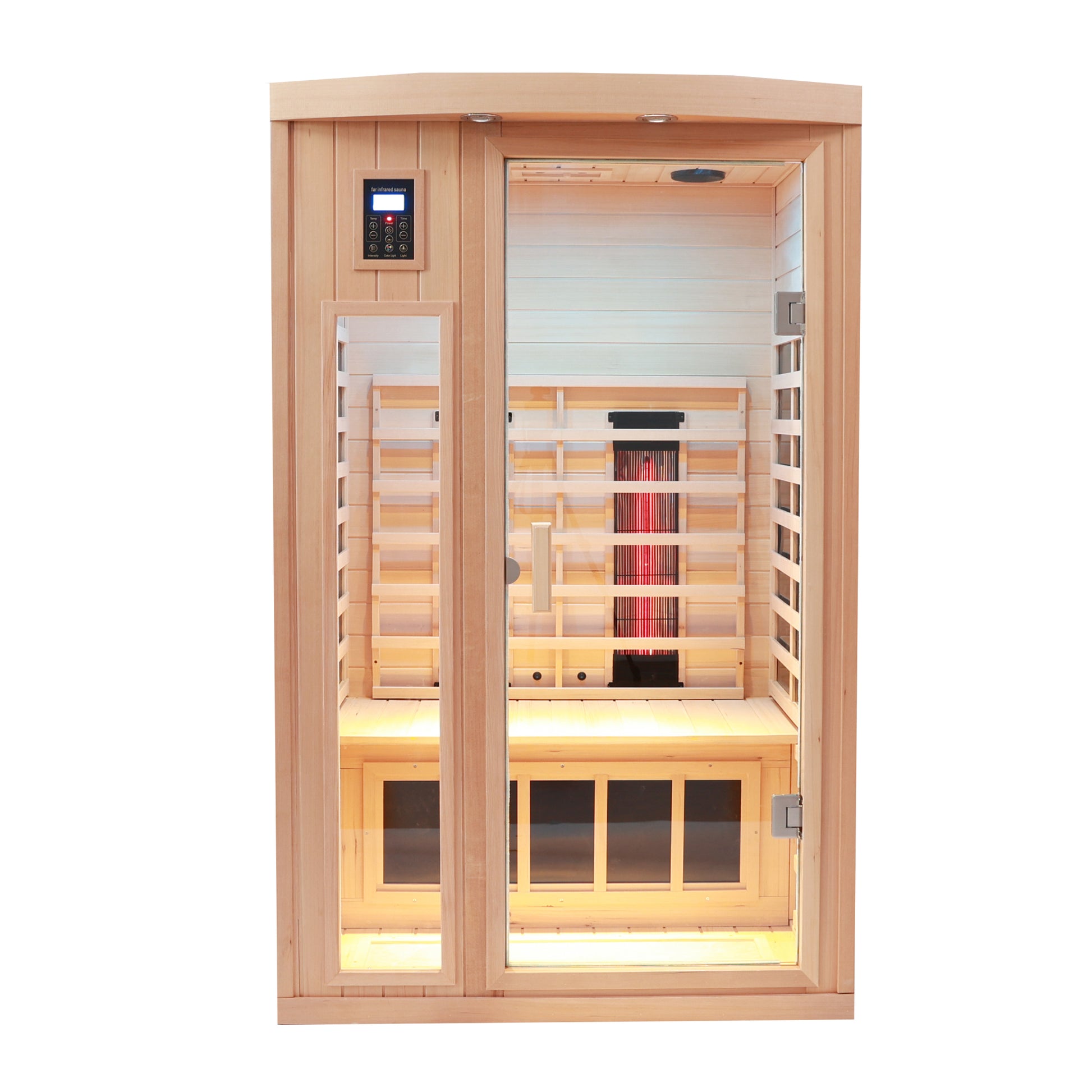 Two person hemlock far infrared heating sauna