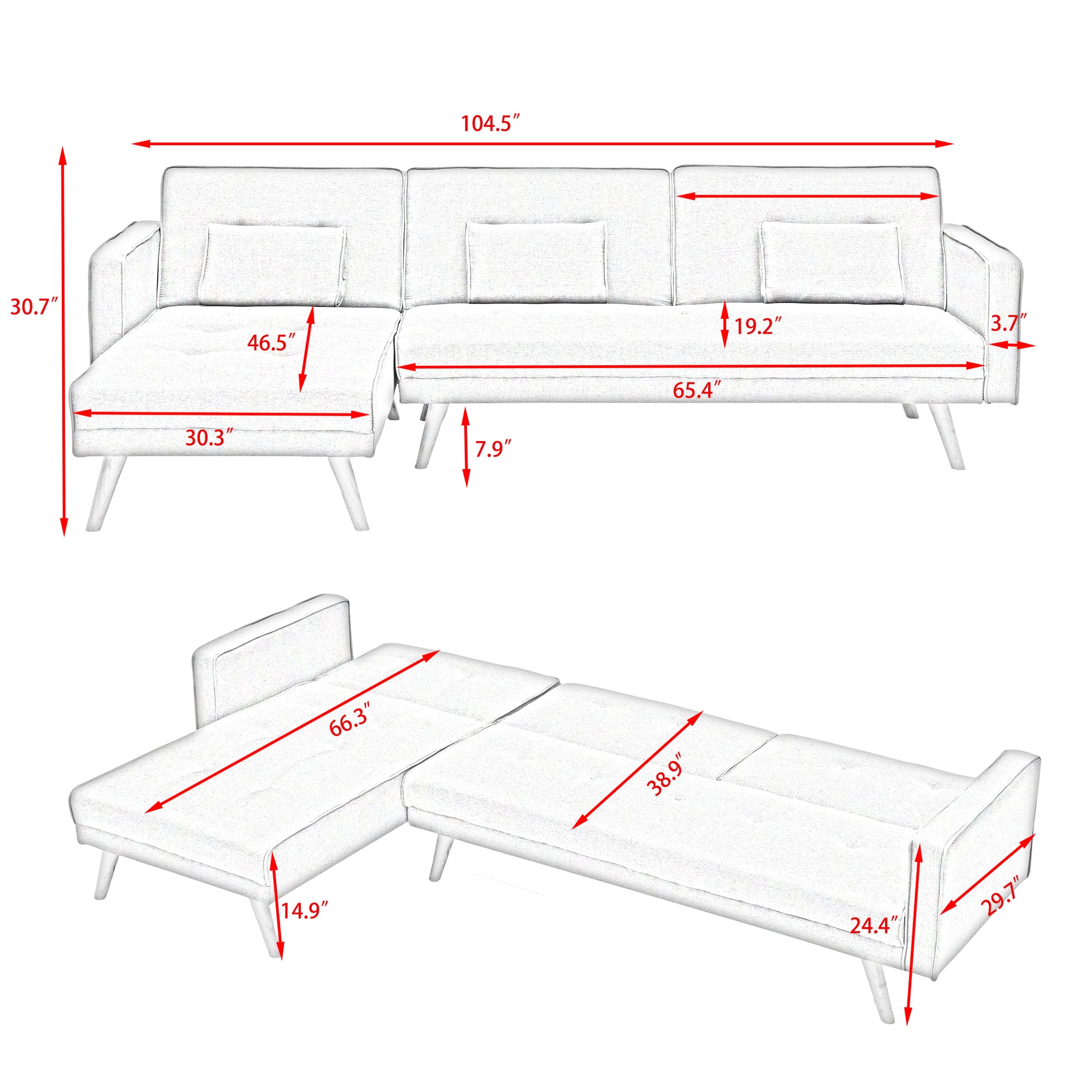 Bule Right Noble Concubine Variable Bed Sofa Living Room Folding Sofa,Right Noble Concubine Blue Foam Velvet 4 Seat