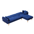 Bule Right Noble Concubine Variable Bed Sofa Living Room Folding Sofa,Right Noble Concubine Blue Foam Velvet 4 Seat