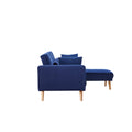 Bule Right Noble Concubine Variable Bed Sofa Living Room Folding Sofa,Right Noble Concubine Blue Foam Velvet 4 Seat