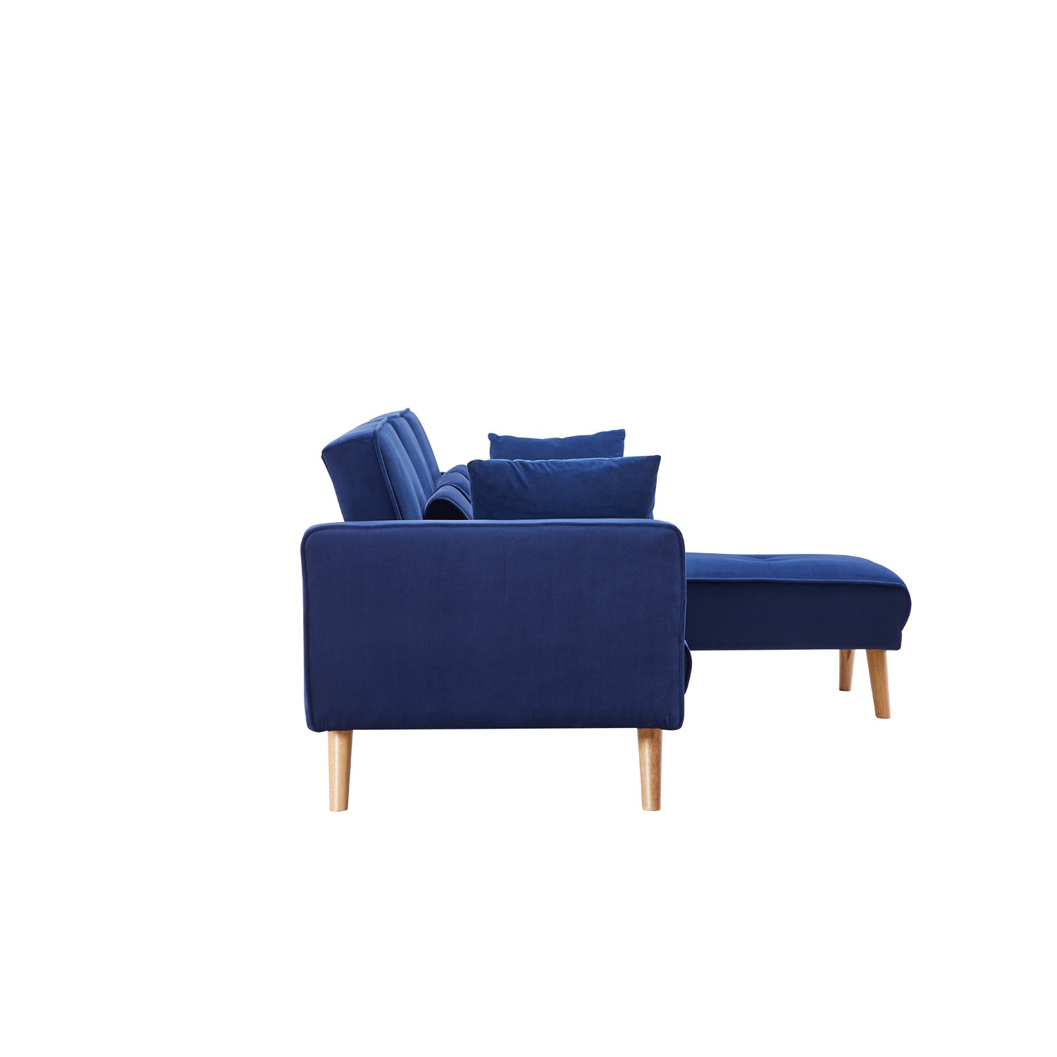 Bule Right Noble Concubine Variable Bed Sofa Living Room Folding Sofa,Right Noble Concubine Blue Foam Velvet 4 Seat