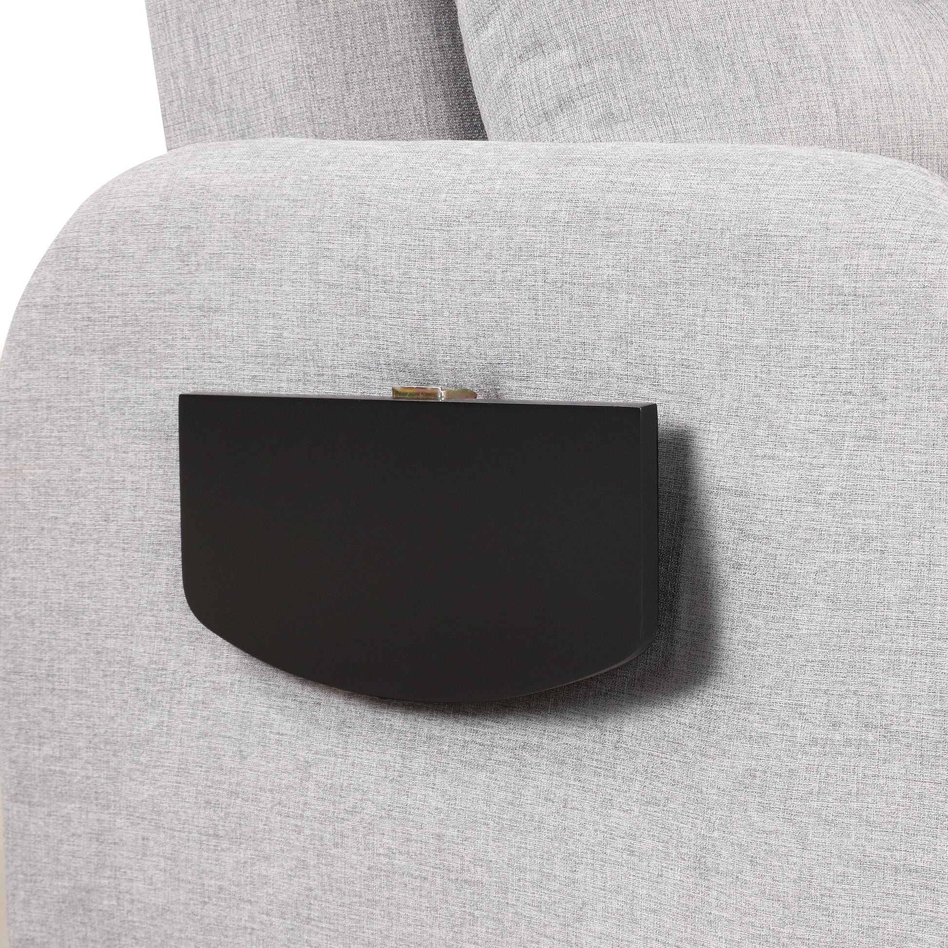 Pull Out Sofa Sleeper 3 In 1 With 2 Wing Table And Usb Charge For Nap Line Fabric For Living Room Recreation Room Grey Gray Foam Linen