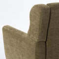 Modern Accent Chair,Chenille Arm Chairs For Living Room,Upholstered Mordern Armchair,Comfy Soft Padded Lounge Chair In Small Space, Bedroom, W Pillow, Solid Wood Leg Olive Green Olive Green Light Brown Primary Living Space Modern Rubberwood Foam Chenille