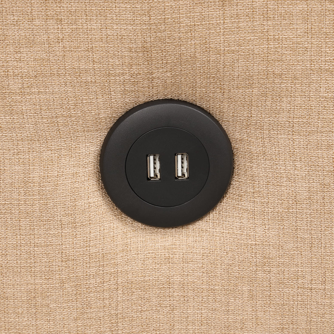 Pull Out Sofa Sleeper 3 In 1 With 2 Wing Table And Usb Charge For Nap Line Fabric For Living Room Recreation Room Beige Beige Foam Linen