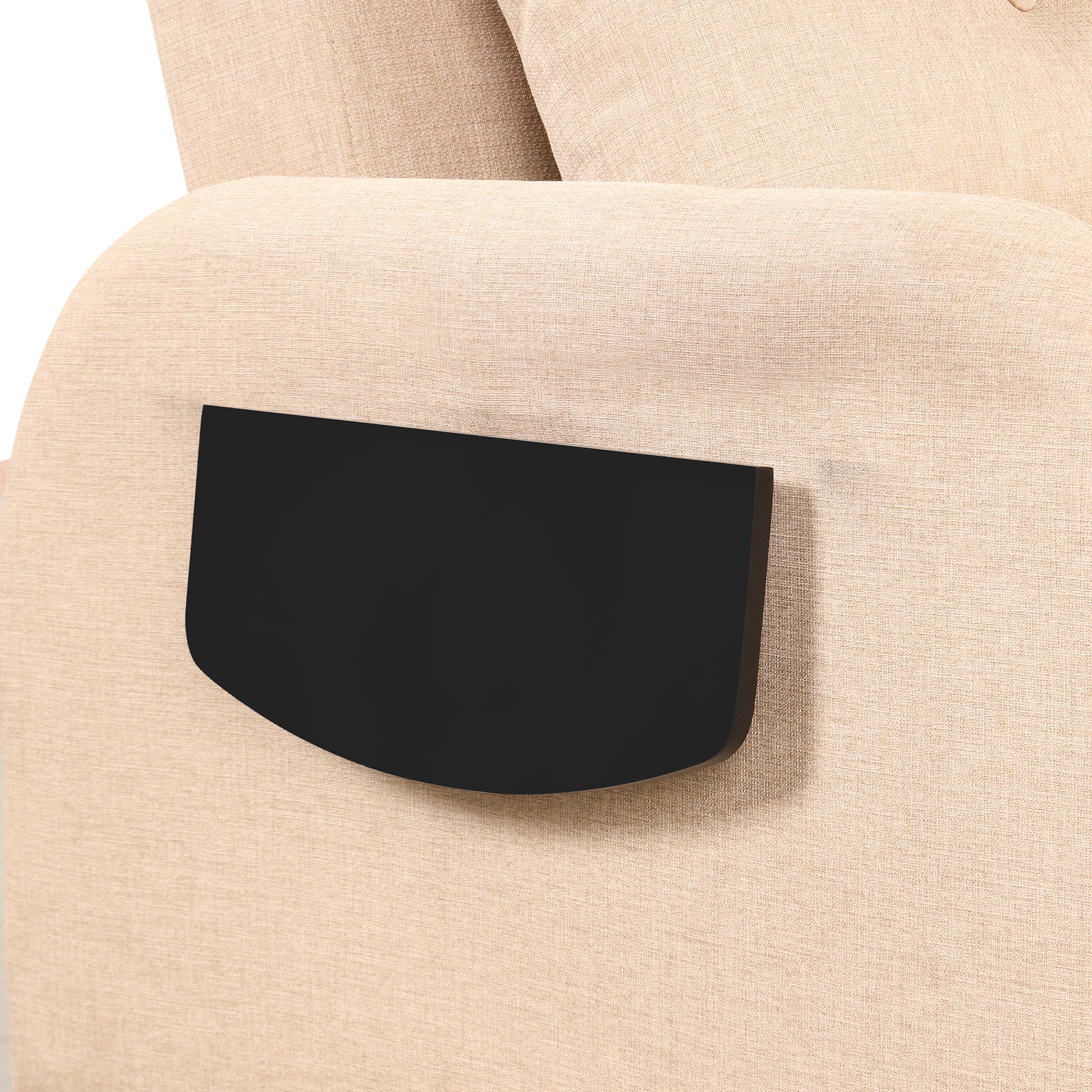 Pull Out Sofa Sleeper 3 In 1 With 2 Wing Table And Usb Charge For Nap Line Fabric For Living Room Recreation Room Beige Beige Foam Linen