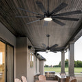 Mordern Farmhouse 62 In Black Ceiling Fan With Smart App And Remote Control Black Plywood