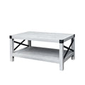 Coffee Table Plaid Grey Oak Mdf Steel