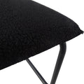 Set Of 2, Teddy Velvet Dining Chair With High Density Sponge, Rattan Chair For Dining Room, Living Room, Bedroom, Black Black Velvet