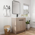 30 Inch Freestanding Bathroom Vanity with White Resin plain light oak-2-bathroom-freestanding-plywood