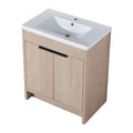 30 Inch Freestanding Bathroom Vanity with White Resin plain light oak-2-bathroom-freestanding-plywood