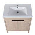 30 Inch Freestanding Bathroom Vanity with White Resin plain light oak-2-bathroom-freestanding-plywood