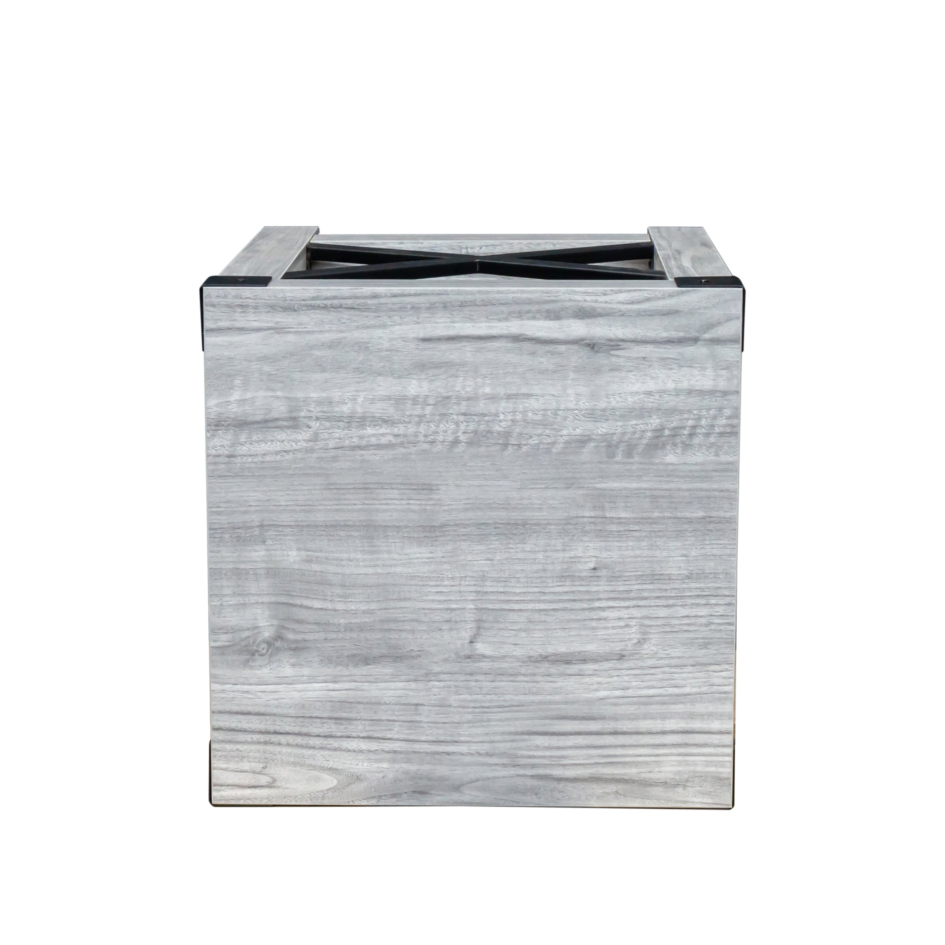 End Table Plaid Grey Oak Mdf Steel