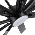 Mordern Farmhouse 62 In Black Ceiling Fan With Smart App And Remote Control Black Plywood