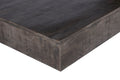 Charcoal Finish Solid Wood Low Profile Rough Coffee Table Dark Gray Solid Wood