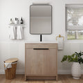 30 Inch Freestanding Bathroom Vanity with White Resin plain light oak-2-bathroom-freestanding-plywood