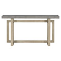 Contemporary Console Table With Wood Top, Extra Long Entryway Table For Entryway, Hallway, Living Room, Foyer, Corridor Gray Solid Wood Mdf