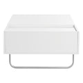 Multi Functional Coffee Table With Lifted Tabletop, Contemporary Cocktail Table With Metal Frame Legs, High Gloss Surface Dining Table For Living Room, White White Soft Close Drawers Primary Living Space Contemporary Manual Freestanding Rectangular Hutch