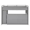 Loft Bed With Rolling Cabinet And Desk Gray Gray Solid Wood Mdf