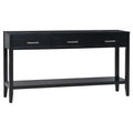 Contemporary 3 Drawer Console Table With 1 Shelf, Entrance Table For Entryway, Hallway, Living Room, Foyer, Corridor Black Primary Living Space American Design Mdf