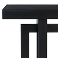 Contemporary Console Table With Wood Top, Extra Long Entryway Table For Entryway, Hallway, Living Room, Foyer, Corridor Black Solid Wood Mdf