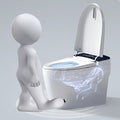 St Dp 02 Smart Toilet With Heated Bidet Seat, One Piece Toilet With Built In Bidet, Feet Sensor Operation, Auto Dual Flush,Tankless Bidet Toilet In 1.28Gpf, Nightlight, White White Bathroom Ceramic