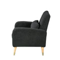 Mid Century Modern Accent Chair, Upholstered Armchair Living Room Chair, Comfy Single Sofa Chair With Sturdy Legs, Polyester Fabric Chair For Living Room Bedroom Black Primary Living Space Foam Fabric