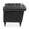 1 Seater Sofa For Living Room Black Pu