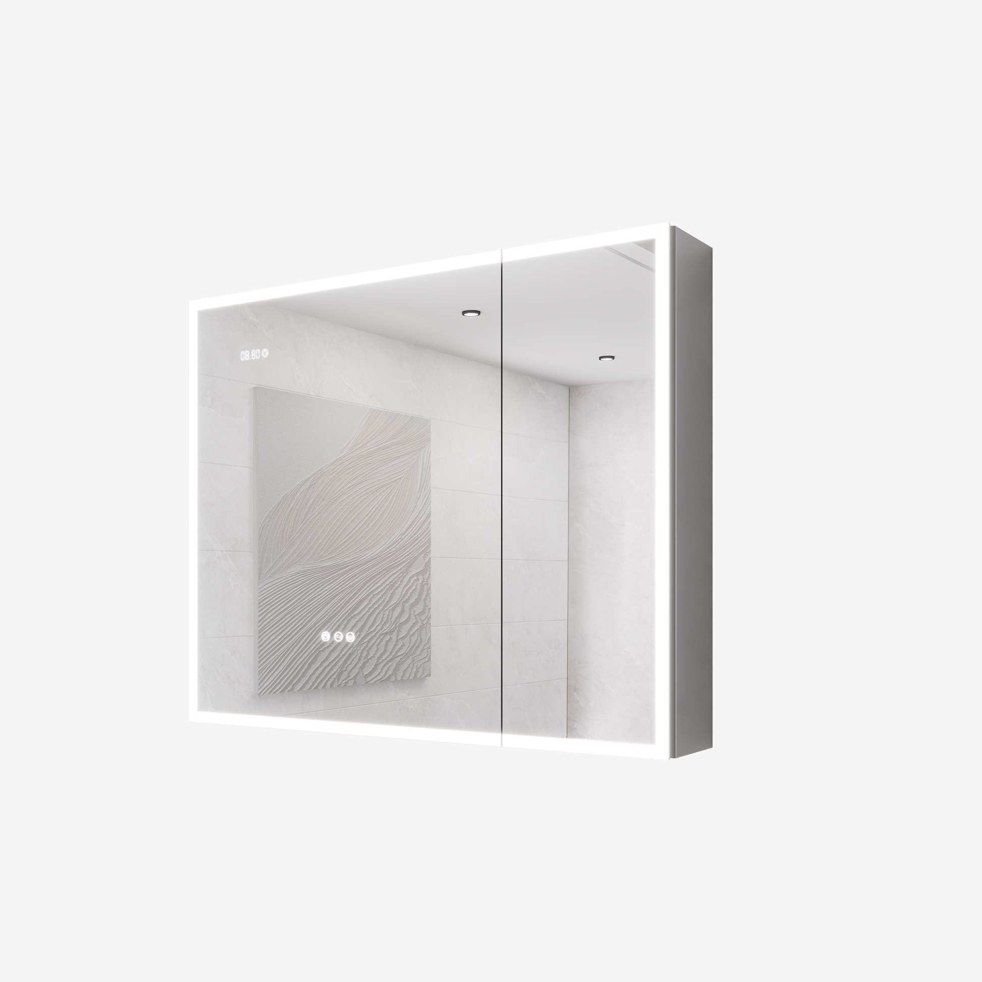 Bathroom Medicine Cabinet with Lights, 36 30 Inch LED mirror included-bathroom-powder