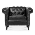 1 Seater Sofa For Living Room Black Pu