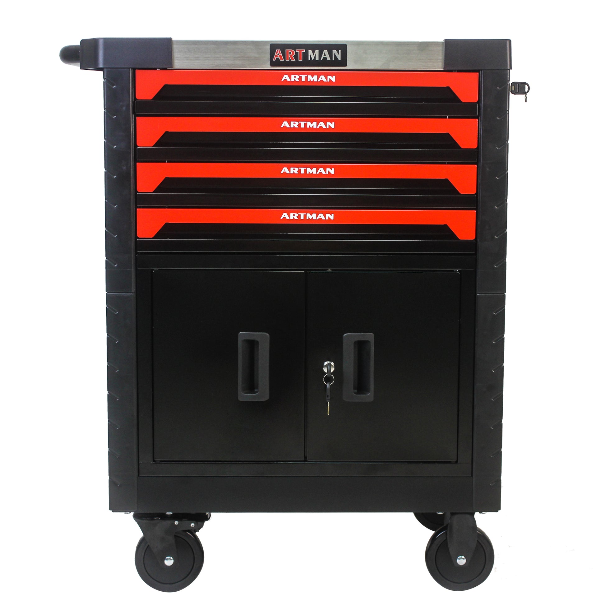 Removable 4 Drawers Tool Cart With Lock