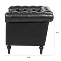 1 Seater Sofa For Living Room Black Pu