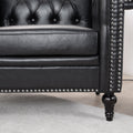 1 Seater Sofa For Living Room Black Pu
