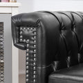 1 Seater Sofa For Living Room Black Pu
