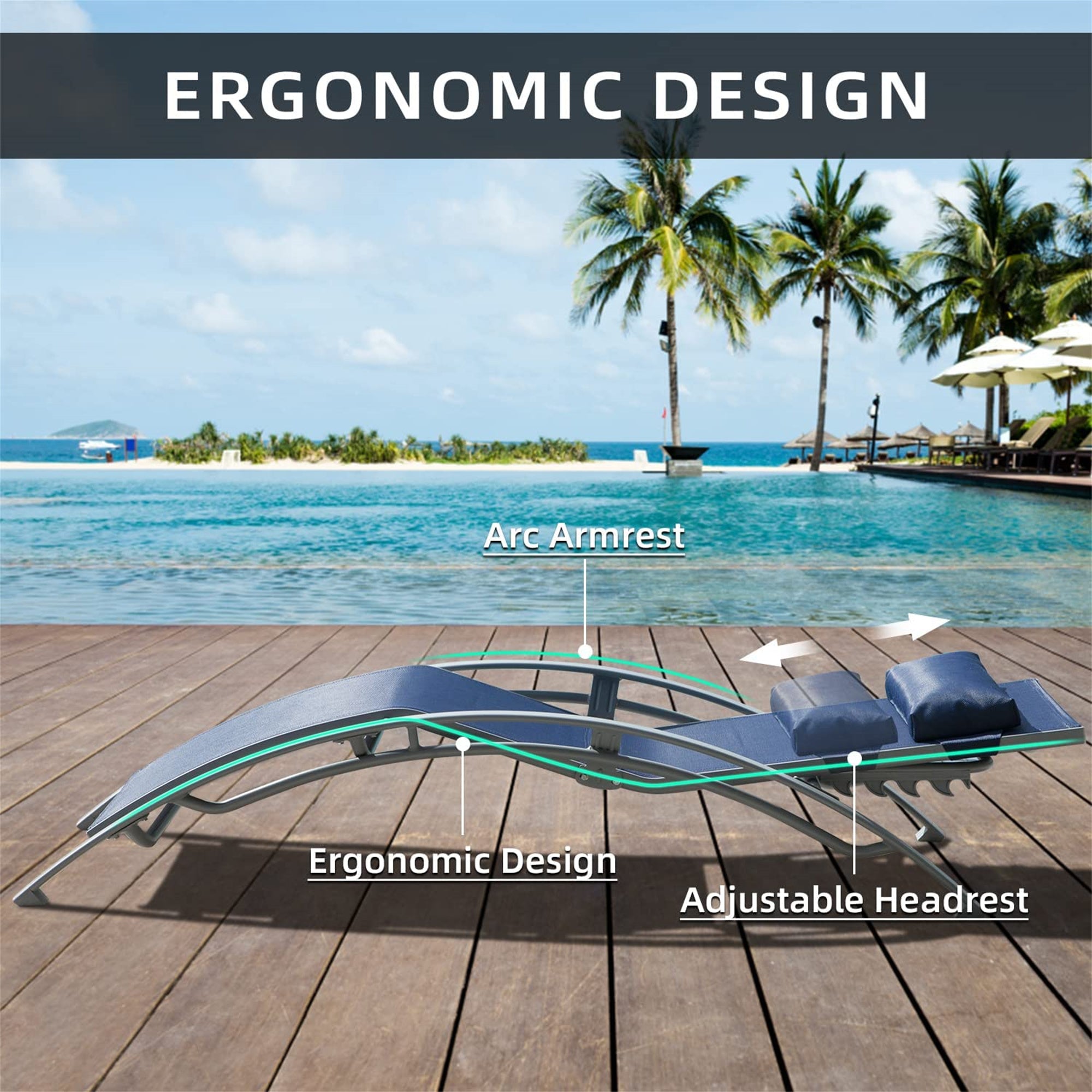 aluminum poolside lounge chairs
