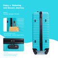 3 Piece Luggage Sets Abs Lightweight Suitcase With Two Hooks, Spinner Wheels, Tsa Lock, 20 24 28 Turquoise Turquoise Abs