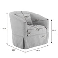 360 Degree Swivel Accent Armchair Linen Blend Beige Beige Foam Upholstered