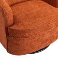 Coolmore Swivel Barrel Chair, Comfy Round Accent Sofa Chair For Living Room, 360 Degree Swivel Barrel Club Chair, Leisure Arm Chair For Nursery, Hotel, Bedroom, Office, Lounge Orange Boucle