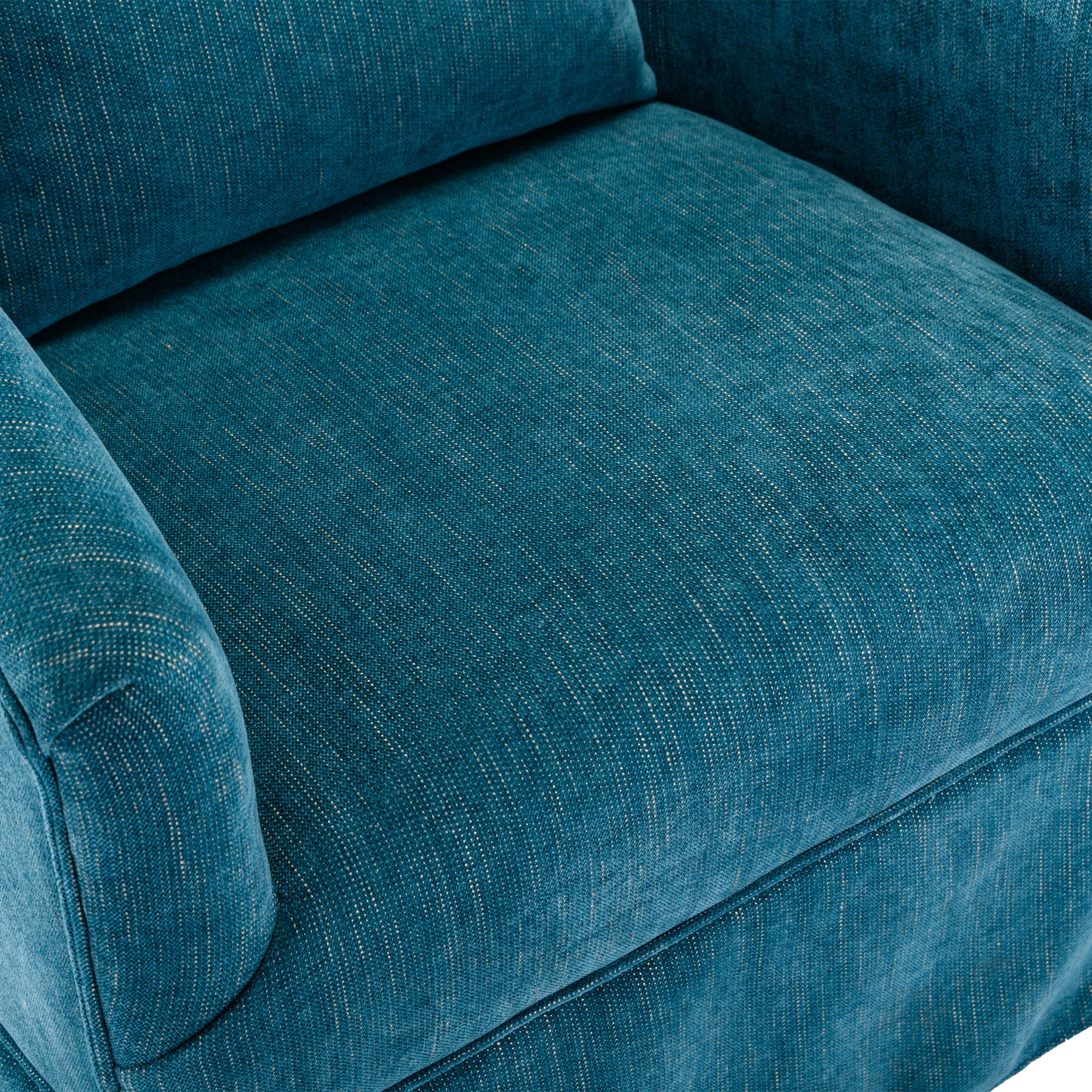 360 degree Swivel Accent Armchair Linen Blend Green green-foam-upholstered