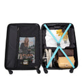 3 Piece Luggage Sets Abs Lightweight Suitcase With Two Hooks, Spinner Wheels, Tsa Lock, 20 24 28 Turquoise Turquoise Abs