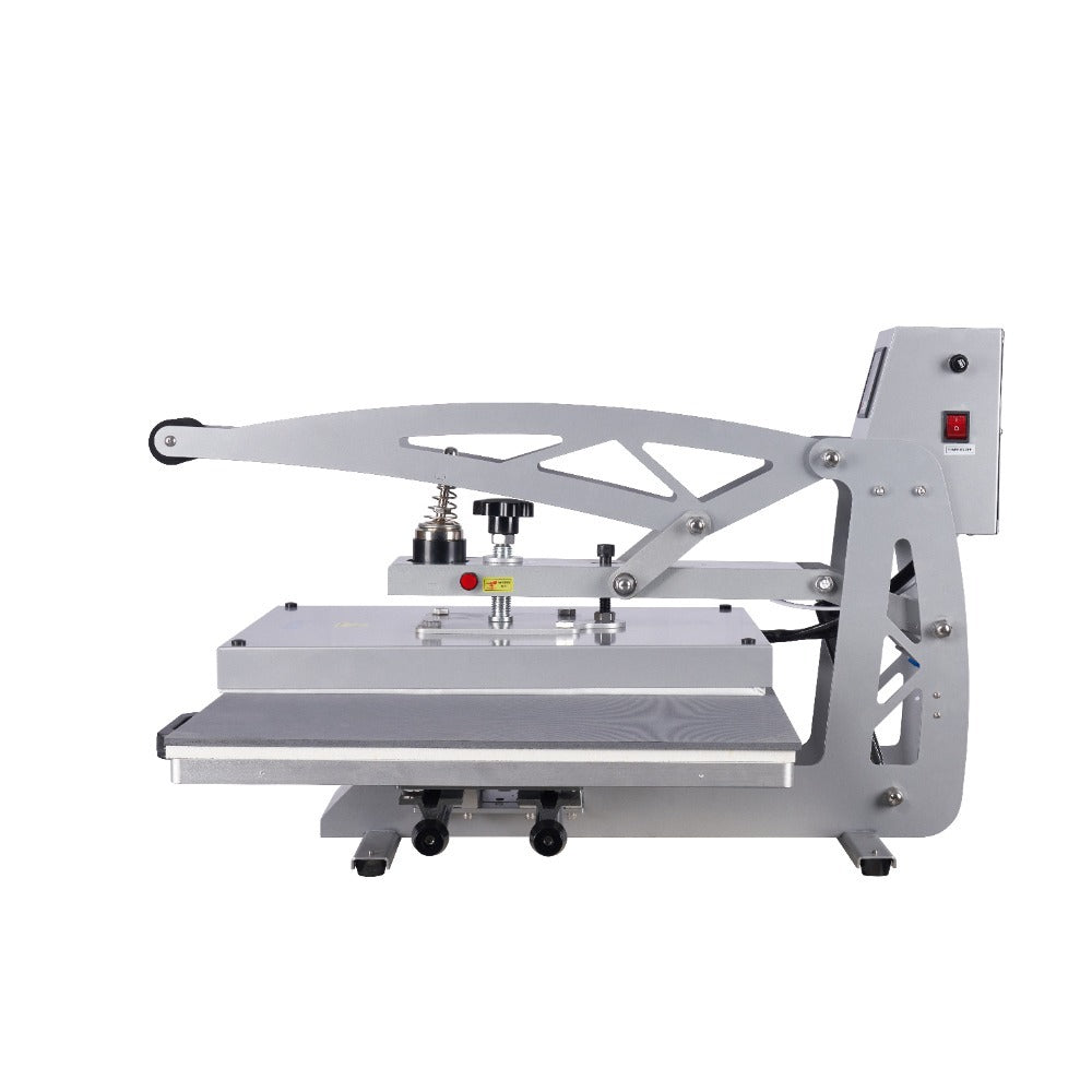 24X16 Auto Open Dual Platen Heat Press Machine 110V,2000W Grey Aluminium