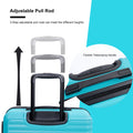 3 Piece Luggage Sets Abs Lightweight Suitcase With Two Hooks, Spinner Wheels, Tsa Lock, 20 24 28 Turquoise Turquoise Abs