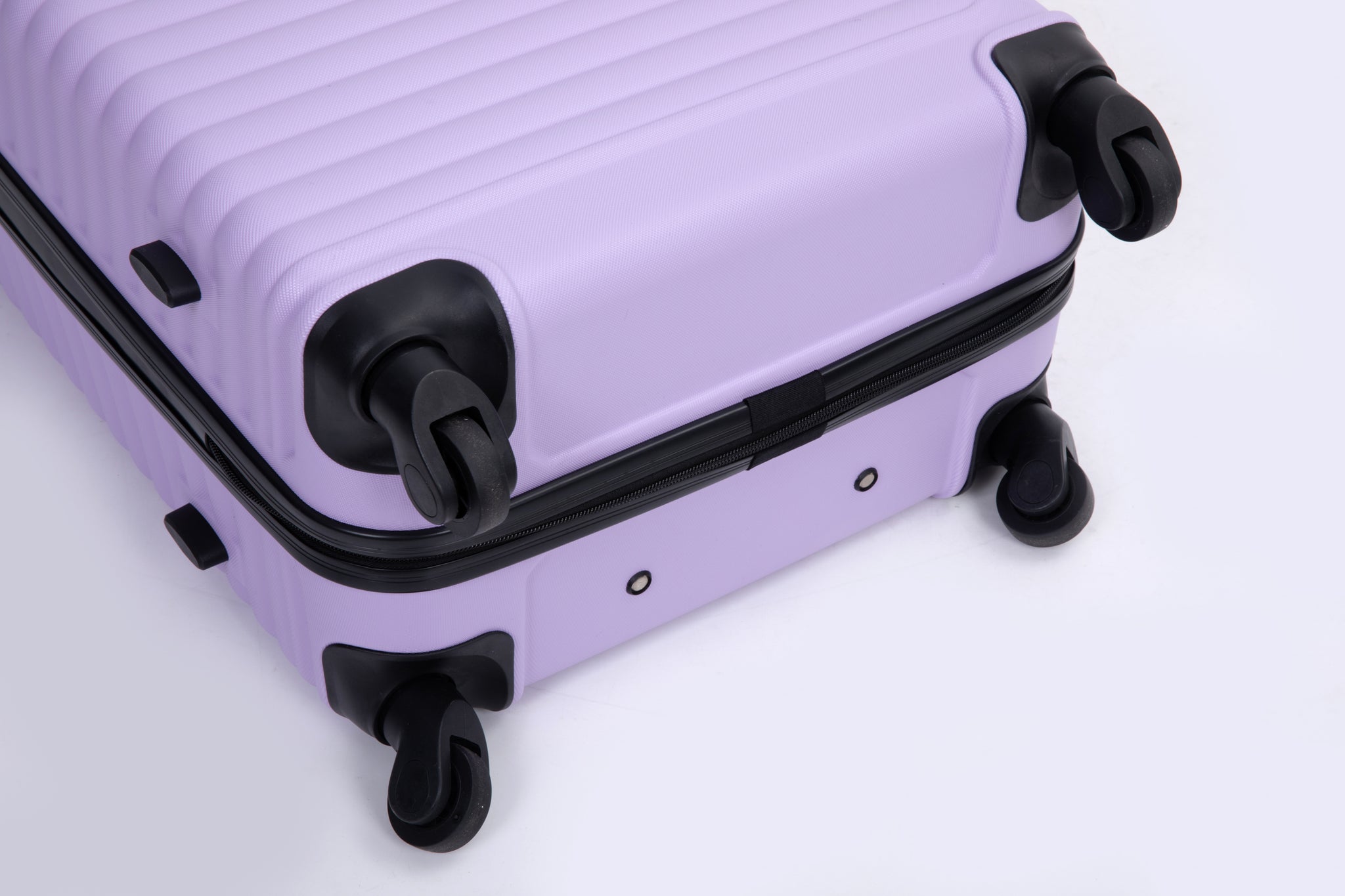 3 Piece Luggage Sets ABS Lightweight Suitcase with Two lavender purple-abs