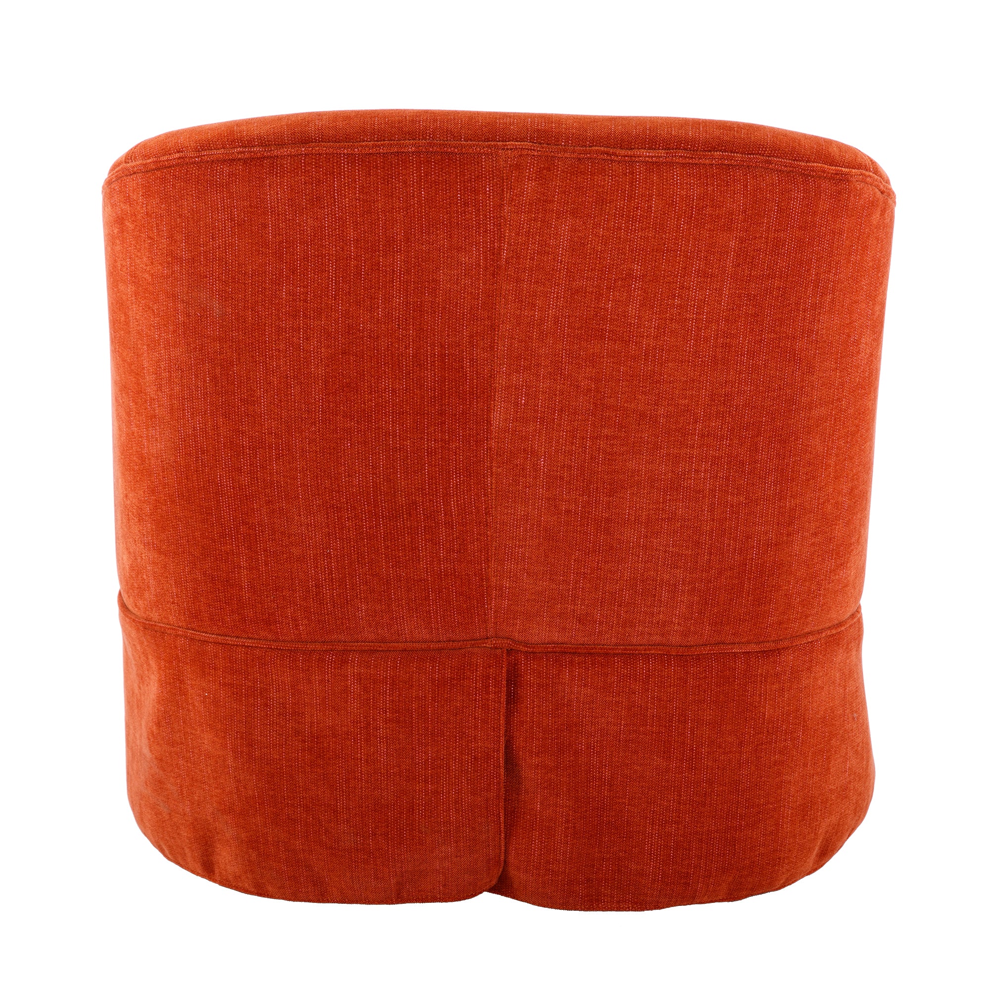 360 degree Swivel Accent Armchair Linen Blend Orange orange-foam-upholstered