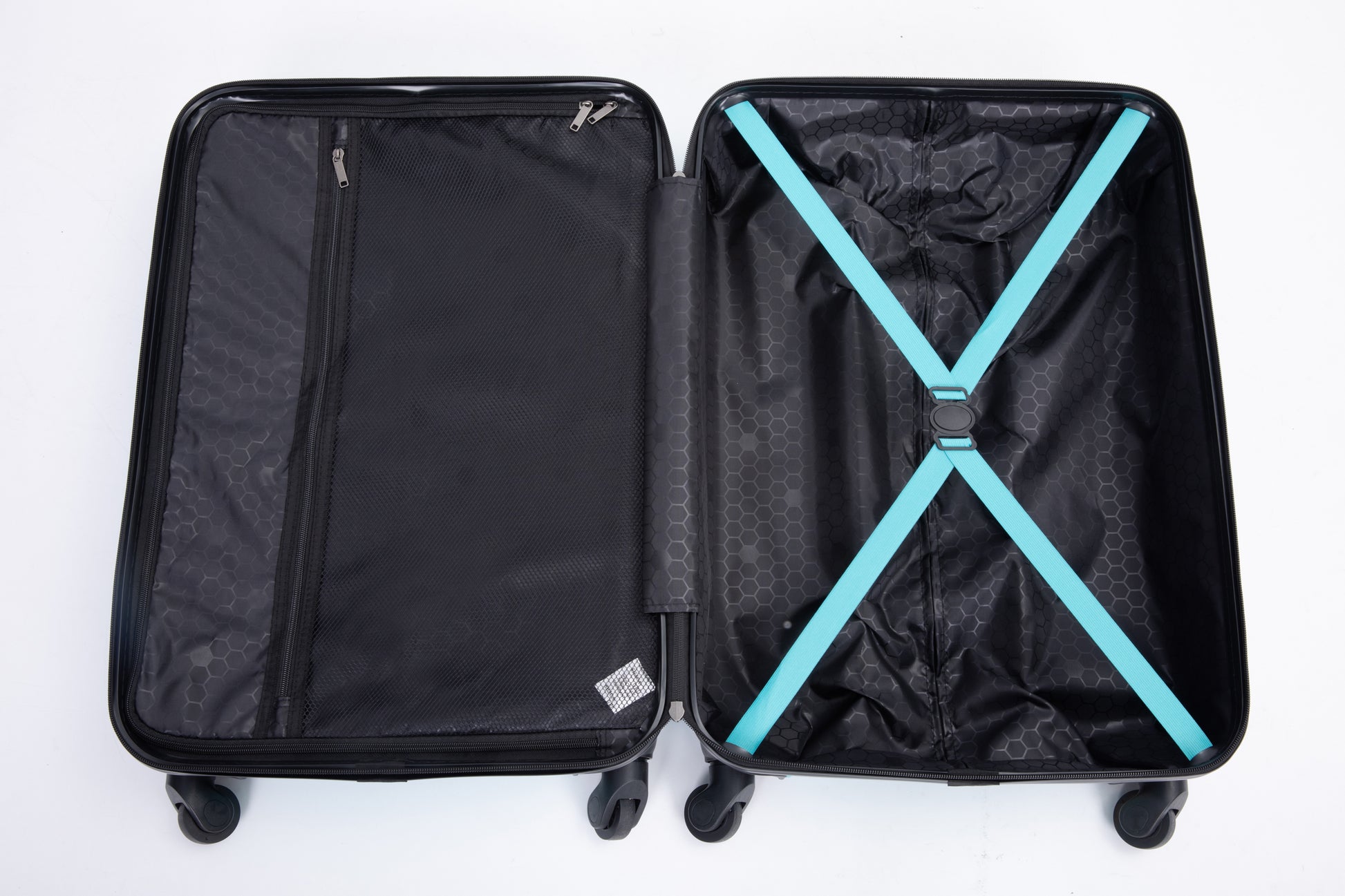 3 Piece Luggage Sets Abs Lightweight Suitcase With Two Hooks, Spinner Wheels, Tsa Lock, 20 24 28 Turquoise Turquoise Abs