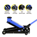 Hydraulic Trolley Low Profile And Steel Racing 3Ton 6,000 Lb Capacity, Floor Jack With Piston Quick Lift Single Pump, Blue Lifting Range 5.1