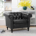 1 Seater Sofa For Living Room Black Pu