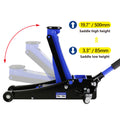 3T Low Profile Jack, Blue And Black, Ultra Low Floor Jack With Dual Pistons Quick Lift Pump, Car Jack Hydraulic Autolifts For Home Garage, Truck Jack Hydraulic Lifting Range 3.3