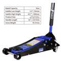 3T Low Profile Jack, Blue And Black, Ultra Low Floor Jack With Dual Pistons Quick Lift Pump, Car Jack Hydraulic Autolifts For Home Garage, Truck Jack Hydraulic Lifting Range 3.3