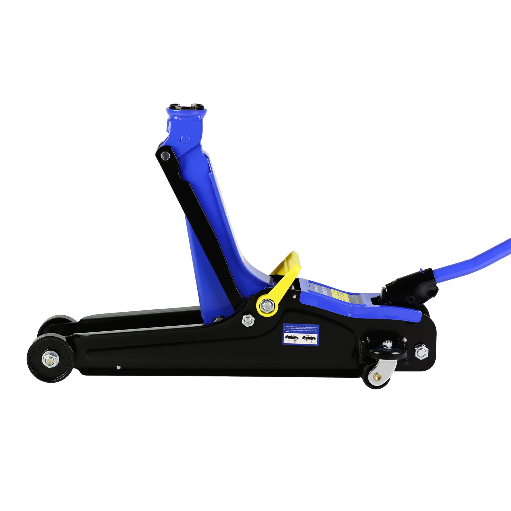 Floor Jack, 2 Ton Low Profile Floor Jack, Heav Yduty Steel Racing Floor Jack With Single Piston Quicklift Pump, Floor Jack Lifting Range 3.3" 15.2" Black Blue Steel